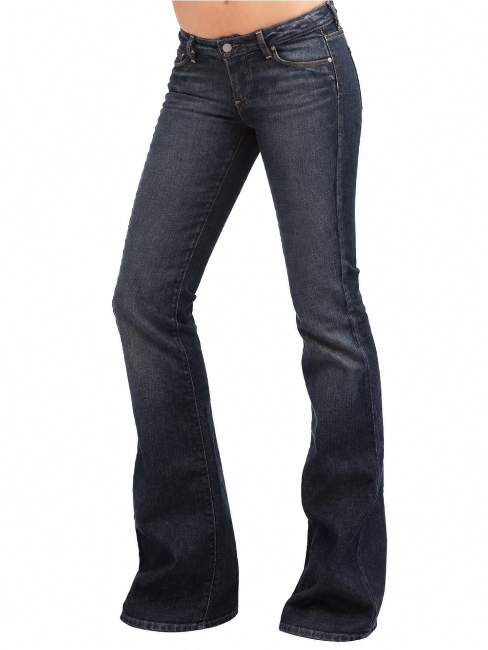 PAIGE Maternity size 32L 32 long Westbourne blue jeans under belly flare NWT